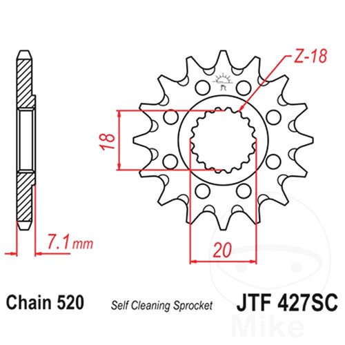 Front sprocket racing - front,