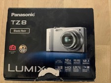 Panasonic Lumix DMC-TZ8 Compact Digital Camera 12.1MP 12x Optical Black & Case