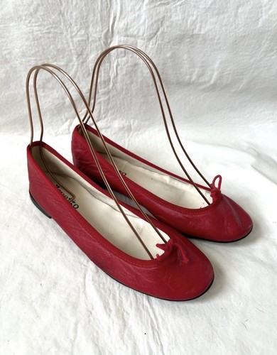 Repetto red leather cendrillon - red,