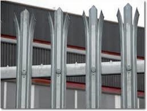 High galvanised palisade - 2.4m,