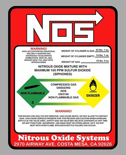 Nos nitrous graphics decal - nitrous,