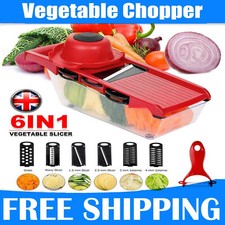 6in1 Mandoline Slicer Julienne Cutter Fruit Vegetable Chopper Peeler Grater Tool