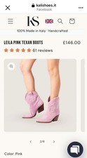 Leila pink texan boots - pink,