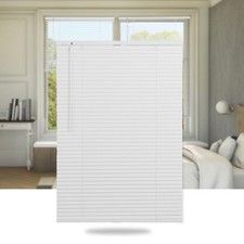 Cordless Mini Blinds Aluminum Venetian Blind Horizontal Window Shades, 1" Sla...