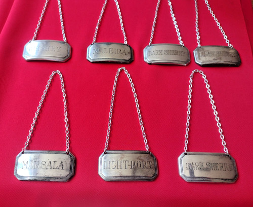 Vintage decanter label set - vintage,