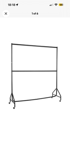 Black tier reinforced 6ft - black, 2-tier