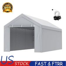 Carport Replacement Canopy Cover Top + Side Wall 10 x 20 ft Tent Shelter Tarp