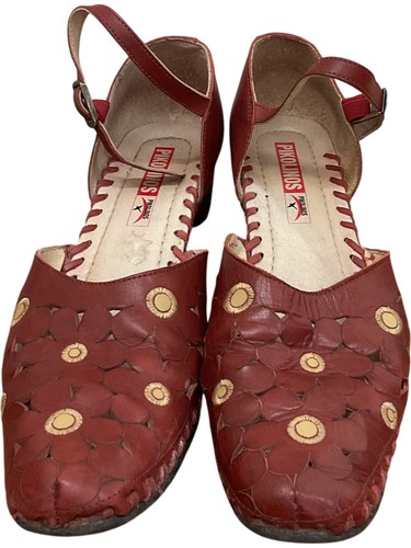 Pikolinos red leather strap - red,