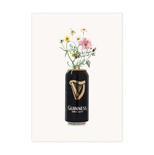 Guinness Can with Flowers Print (unframed), Beer Lover Gift, Dad Gift