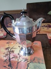 Silver Plated EPNS Teapot/Coffee  8inch Tall Black Handle and Finual  L@@K
