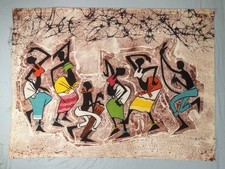 Batik Art , Wall Hanging , One of a kind , Signed, Handmade in Kenya #9