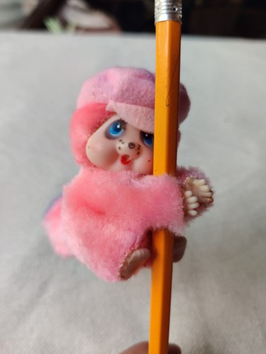 Vintage monchichi pink pencil - vintage,