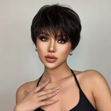 Short Pixie Cut Natural Black