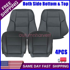 For 2005 to 2007 Mercedes Benz C230 Driver & Passenger Leather Seat Cover Black