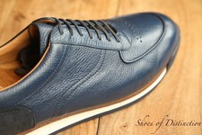 John Lobb Navy Blue Grain