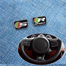 Metal Car Styling S R Sport Sticker Steering Wheel Badge Emblem For Jaguar