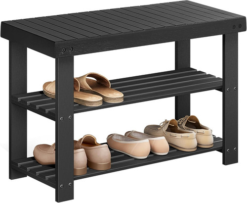 Bamboo shoe rack bench - bamboo,