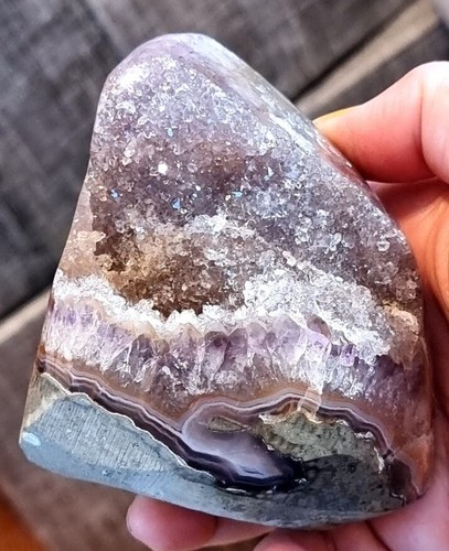 Amethyst and citrine geode - amethyst,