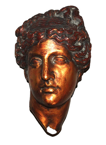 Head antinous bronze - antinous, bust