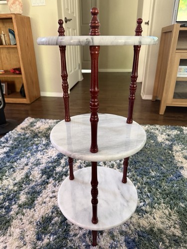 Vintage tier marble wood - 3,