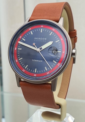 New mens skagen titanium slim - new,