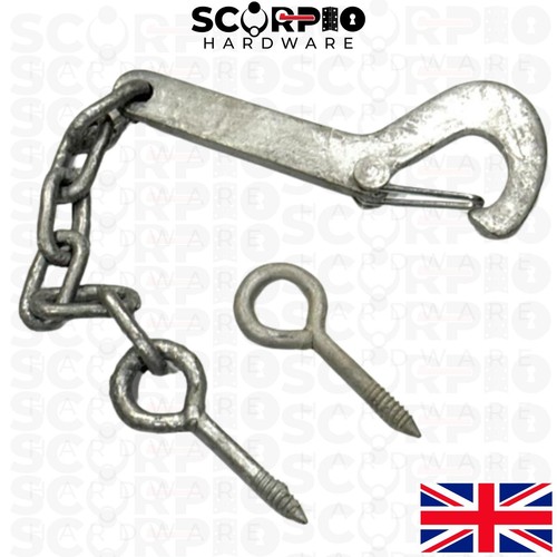 Field gate safety chain hook - field,