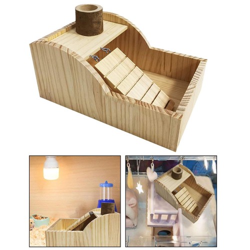 Wooden hamster house cage - wooden,