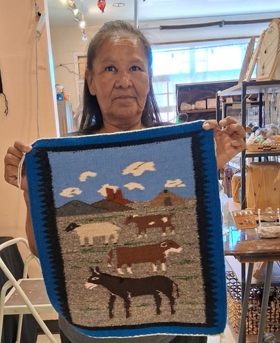 Navajo pictorial rug with - pictorial,