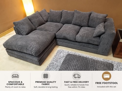 Jumbo cord scatterback corner - cord,