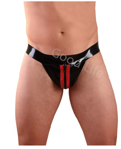 Men black red latex - men’s,