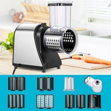 250W 5 in 1 Electric Cheese Grater Salad Slicer Fruit Cutter Vegetable Chopper