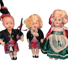 3 Vintage Roddy Hard Plastic