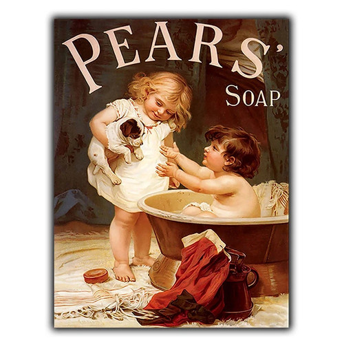 Pears soap metal wall - pears,