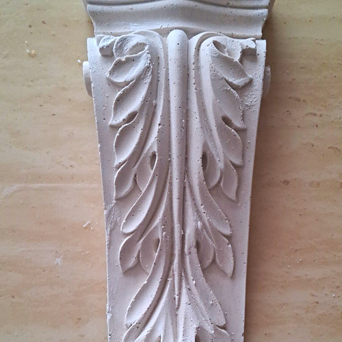 White plaster classical corbel - white,