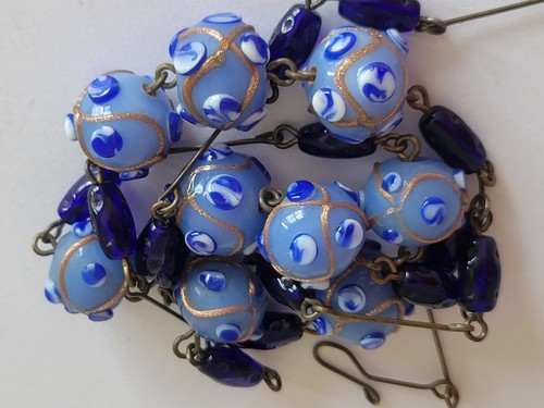 Vintage venetian blue lampwork - venetian,