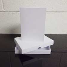 A4 White Greeting Card Box / Wedding Invite Box With Card Blanks Choose Qty