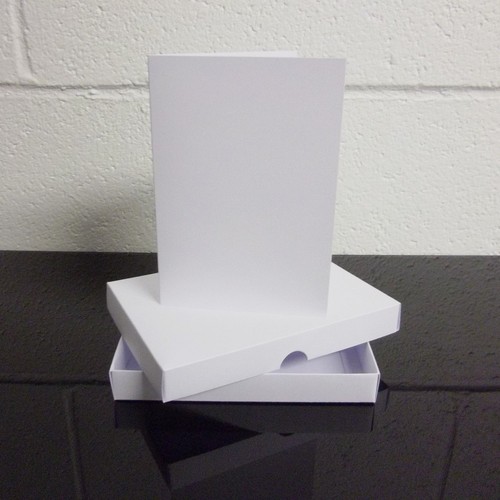 White greeting card box - a4,