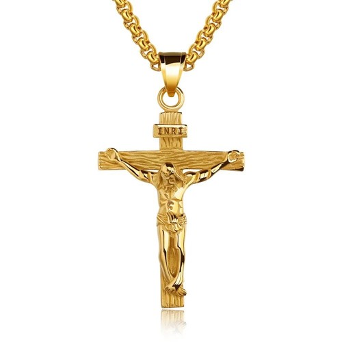 Men stainless steel jesus - men,