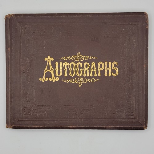 Antique autograph book - book, from