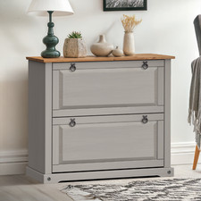 Corona Solid Pine furniture Grey Wax TV Sideboard Bookcase Coffee Table Nest