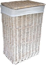 Large White Wicker Laundry