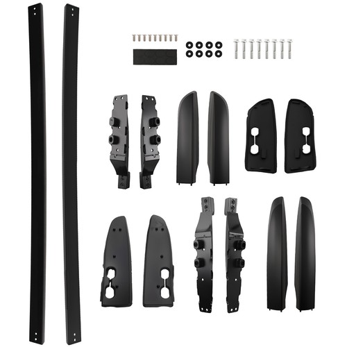 Aluminium black roof rails - aluminium,