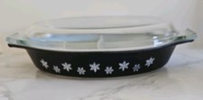 Vintage Pyrex Black Snowflake
