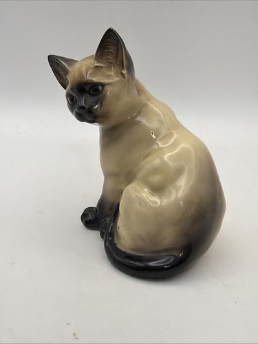 Siamese cat figurine tan and - siamese,