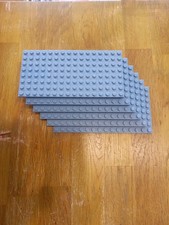 6 LEGO Base Plates grey 8x16