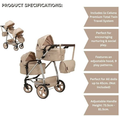 Celuna total twin - total, pram