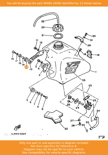 Yamaha grommet 90480 - yamaha, grommet,