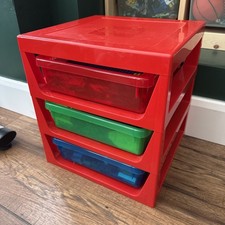 Official LEGO Red 3-Drawer