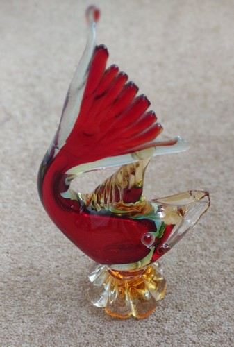 Murano glass fish red - fish,
