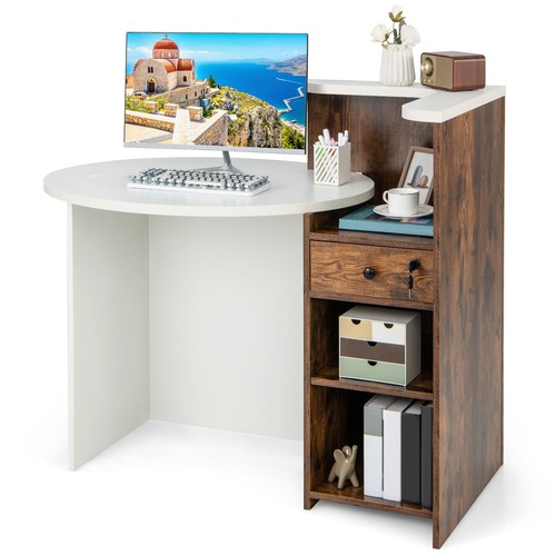 Costway reception desk front - costway,